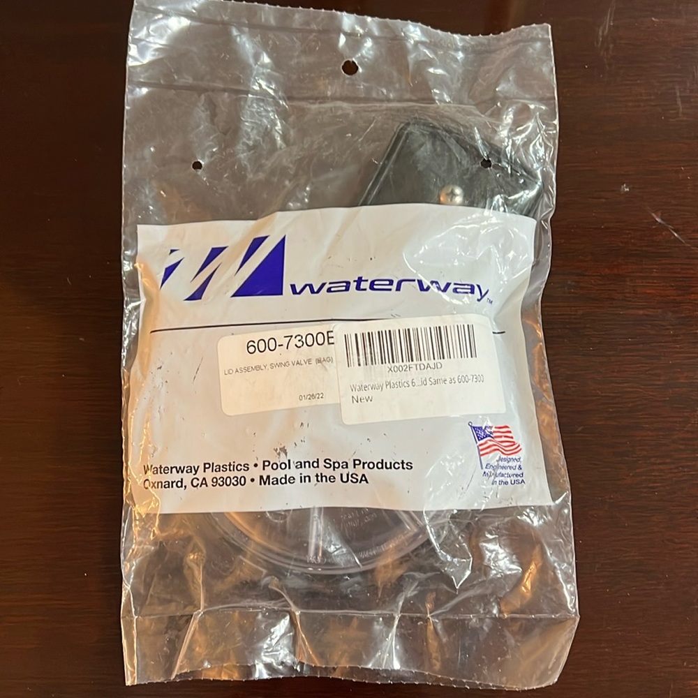 Waterway Plastics 600-7300B TruSeal Swing Check Valve and Lid Same as 600-7300